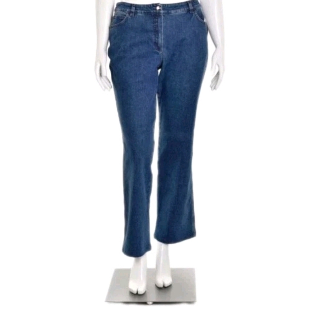 Escada Stretch Denim Trousers Womens 26x32 Blue Cotton Elastane Made In Italy